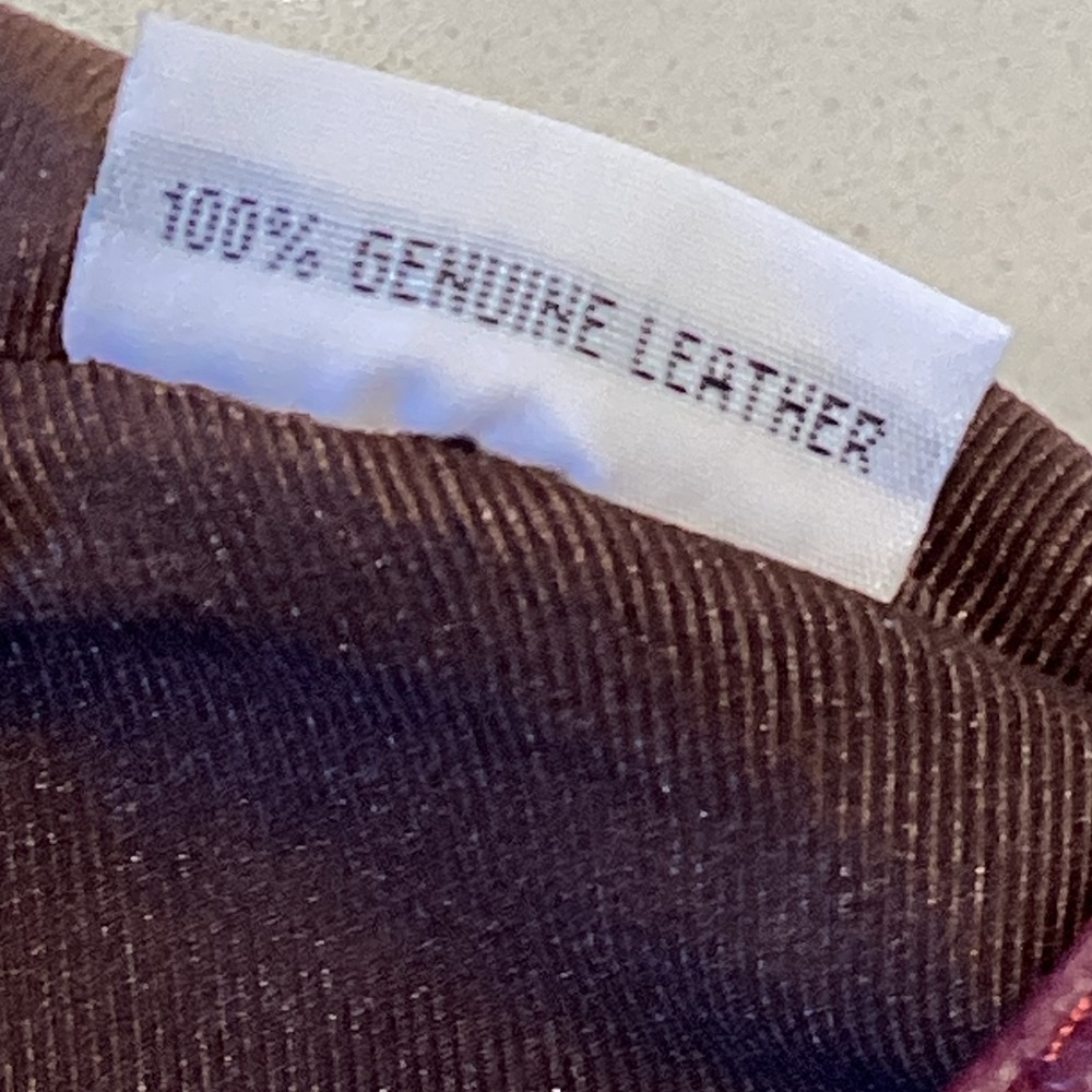 Cuore & Pelle Elegant Burgundy Leather Satchel Handbag - Picture 9 of 11